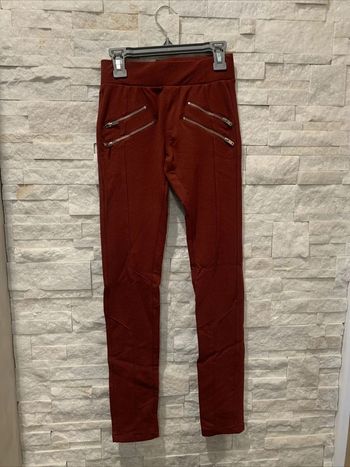 Pantalon Legging bordeaux Bershka T24 TXS