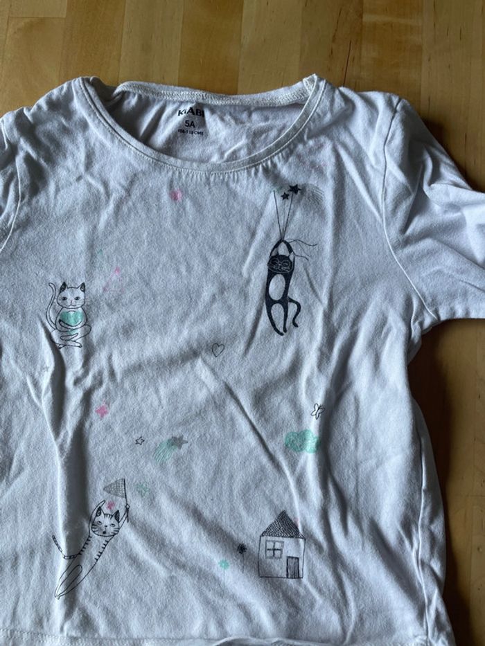 TEE Shirt chats kiabi 5 ans - photo numéro 3