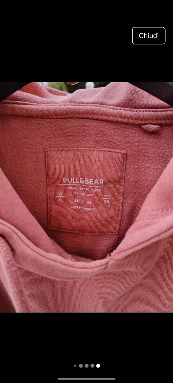 Felpa con cappuccio rosa cipria taglia S unisex - photo numéro 8