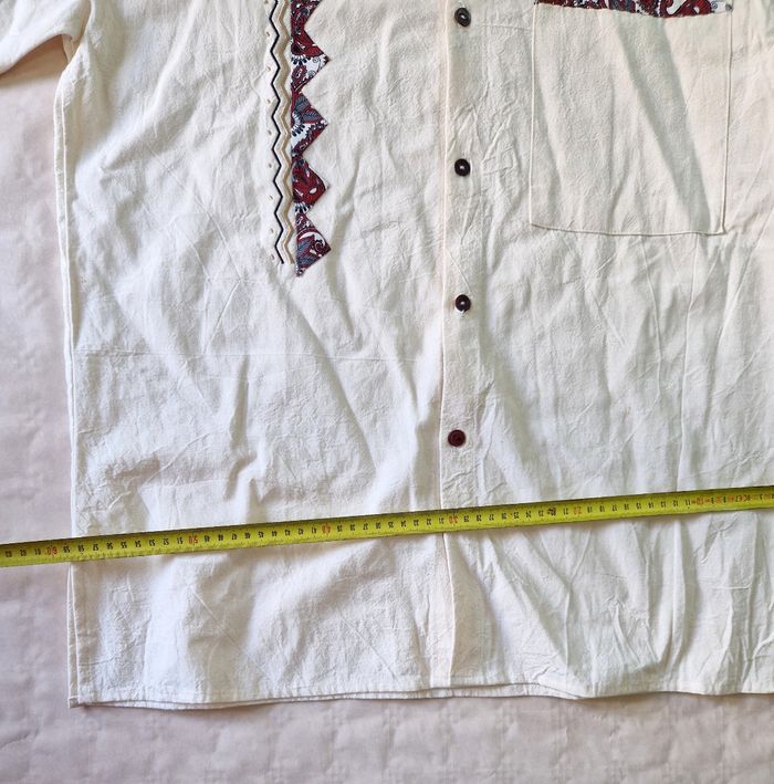 Chemise manches courtes  / chemisette  , homme  , vintage  , de la marque Metza , Mexico  , vêtement artisanal bio - photo numéro 5