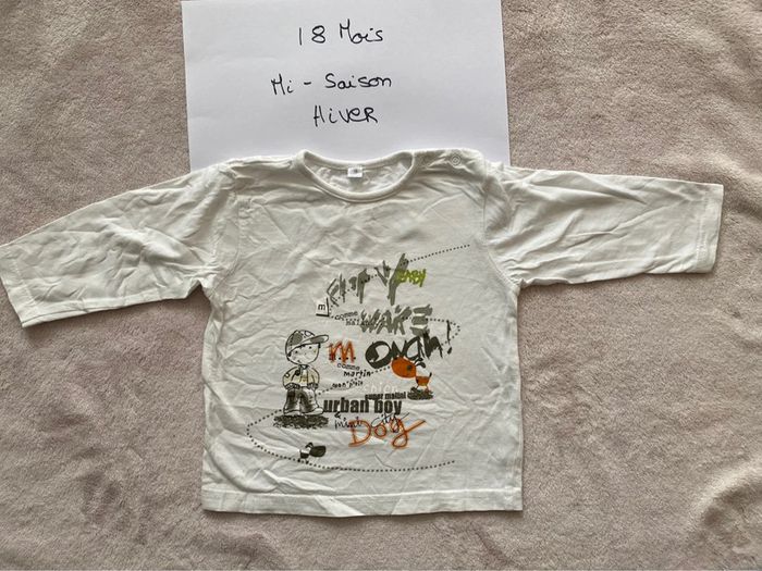 Lot 4 T-shirts manches longues 18 mois - Grain de blé & autre - TBE - photo numéro 5