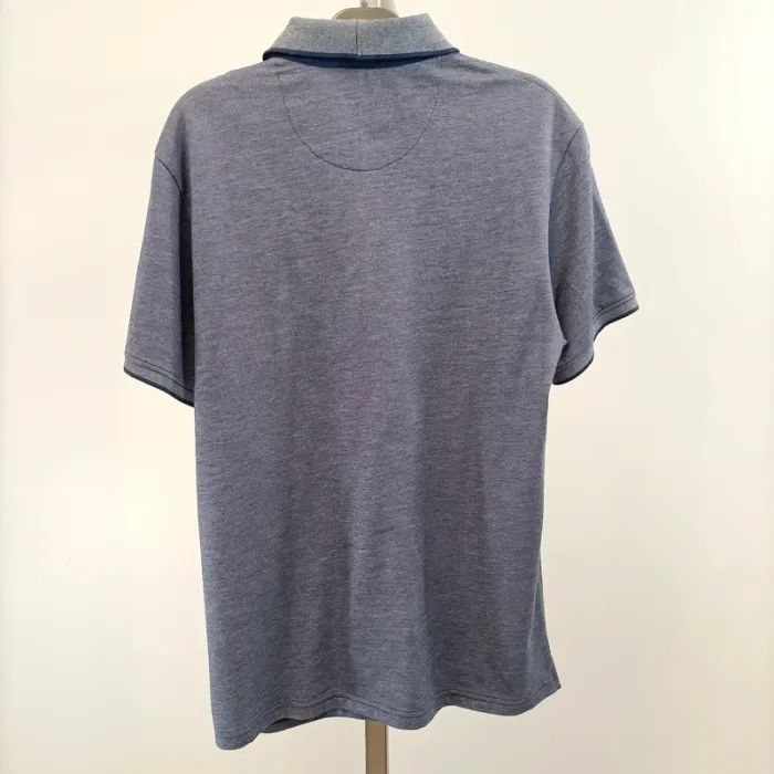 Polo Gris Bleu été manches courtes - Burton Menswear - M - T-shirt homme élégant A1540 - photo numéro 2