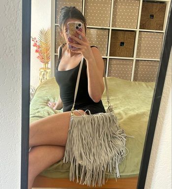 Sac à franges H&M – Beige / écru