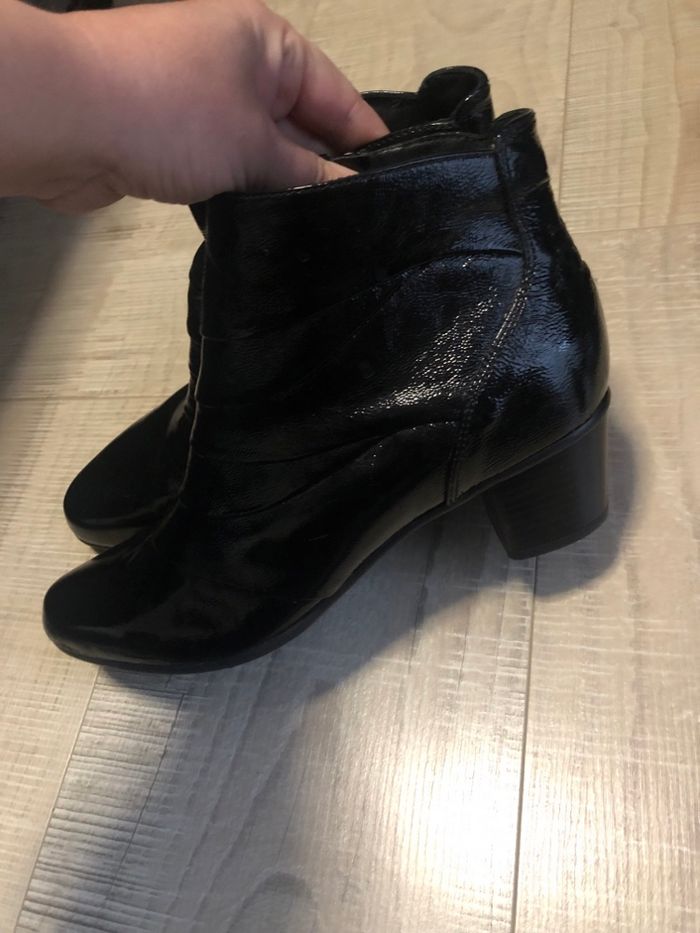 Bottines en cuir laqué - pointure 38 - photo numéro 4