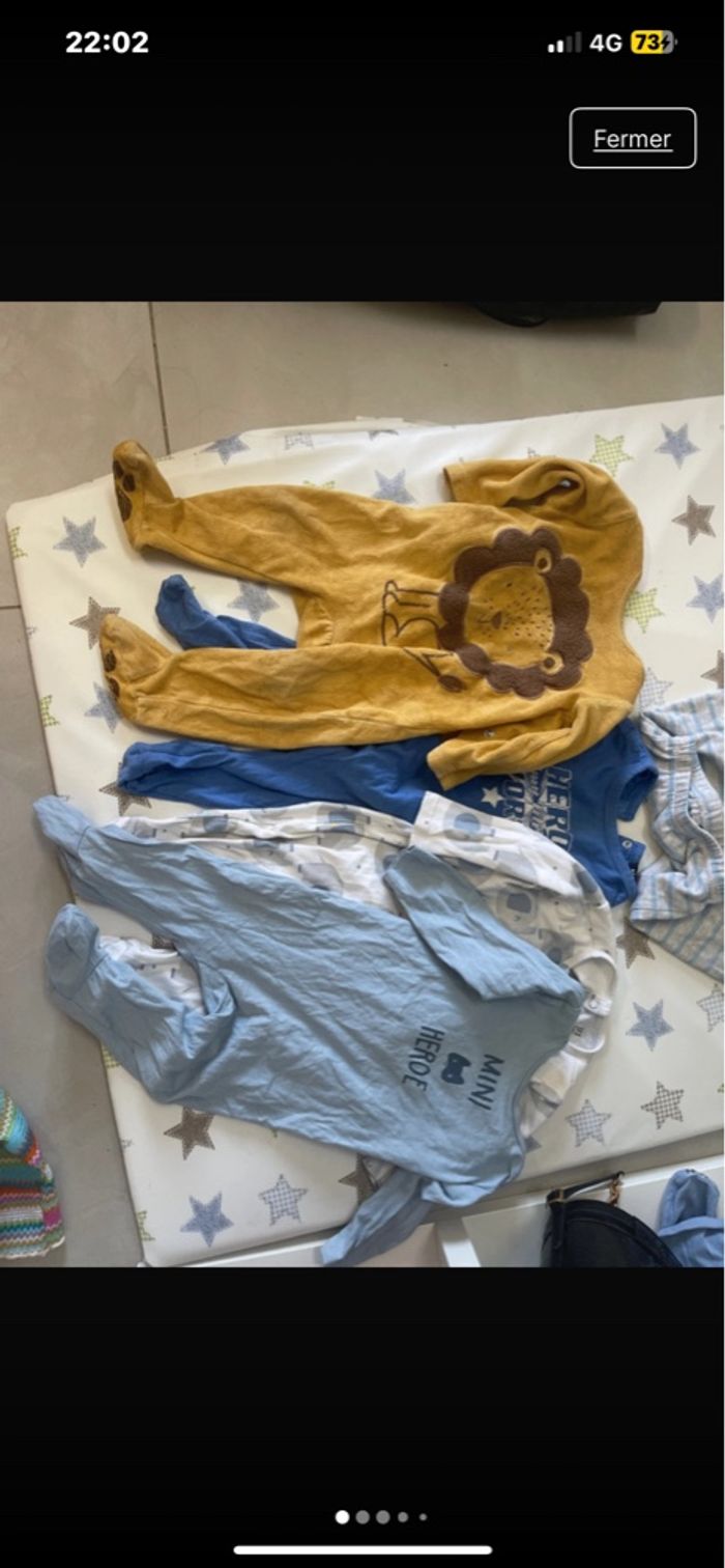 Lots grenouillère 6/9 mois zara kiabi ect