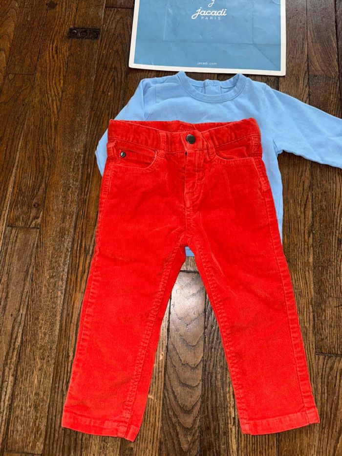 Haut et pantalon velour Jacadi 18 mois - photo numéro 3