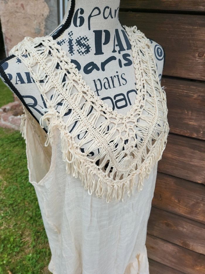 Robe de plage macramé hippie bohème festival 46 - photo numéro 2