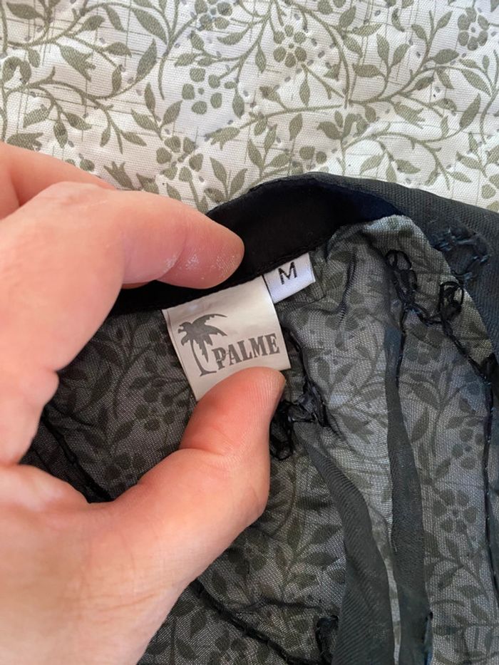 Robe de plage noire et sequins palme taille M - photo numéro 4