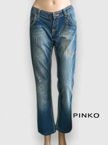 Jean Pinko vintage y2k , coupe straight  ,taille basse , 100 % coton