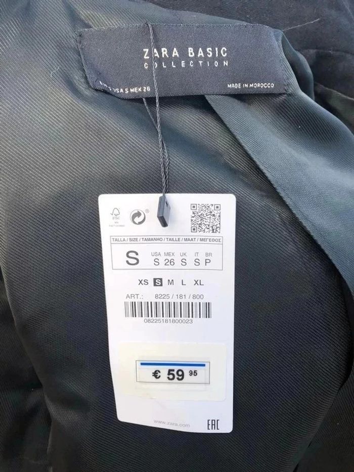 Veste Zara en velours et broderies doré neuve taille S - photo numéro 5