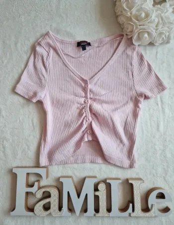 🌸 Haut rose côtelé - Taille 38 - Jennyfer - 🌸