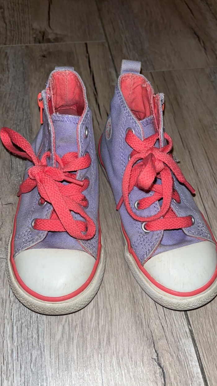 Converses hautes bi couleur