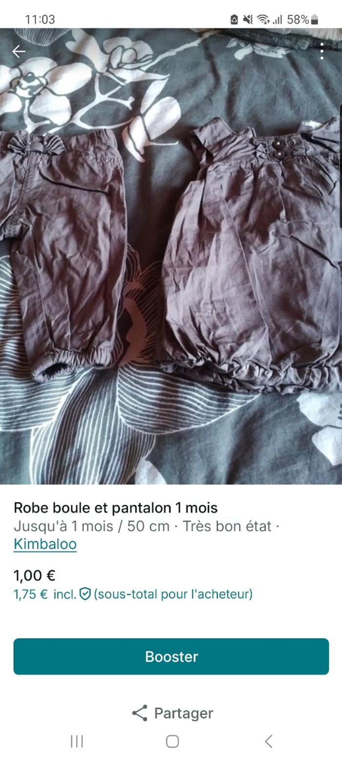 Vêtements fille 1 et 3 mois - photo numéro 2