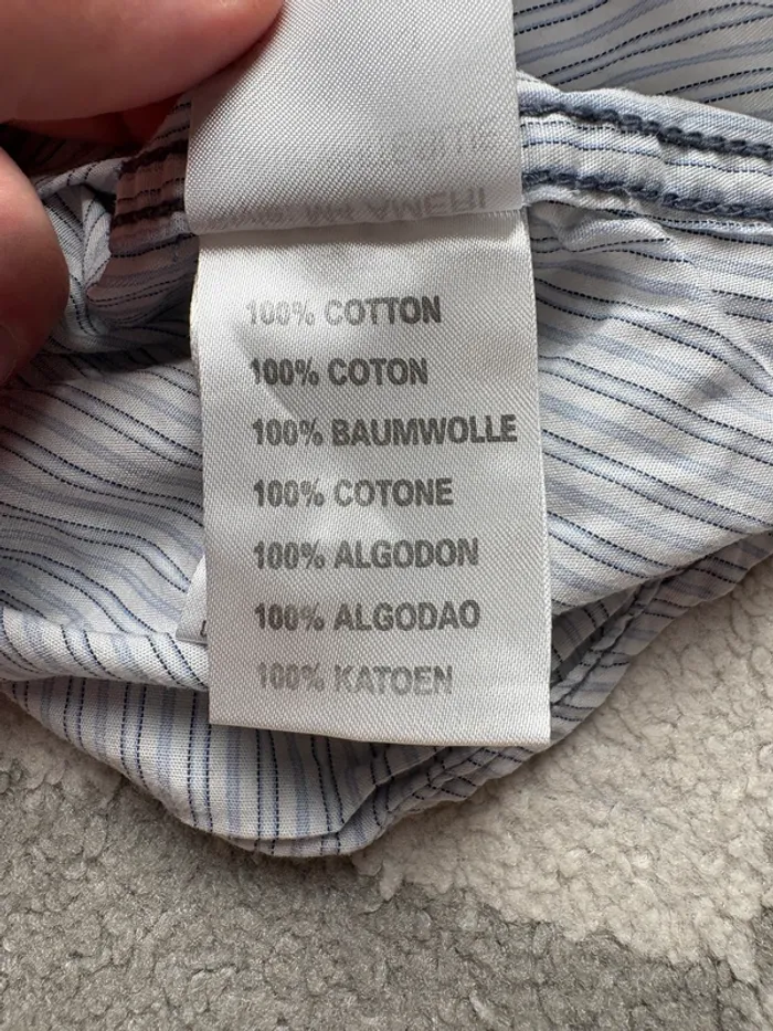 Chemise à rayures Kaporal | Blanc et bleu clair | Taille M - photo numéro 6