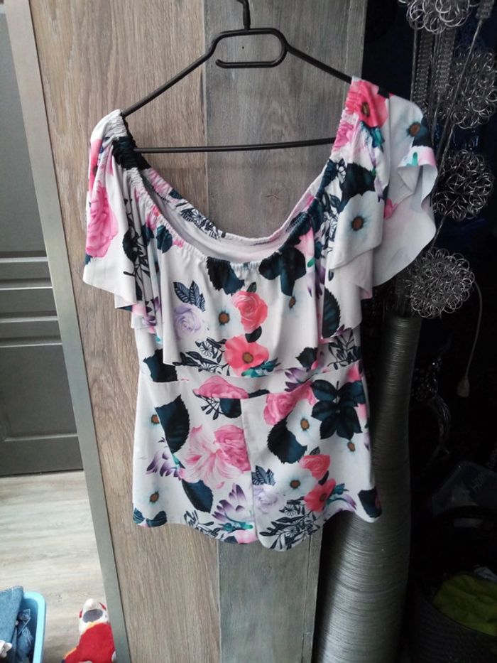 Combishort femme fleurs - photo numéro 3