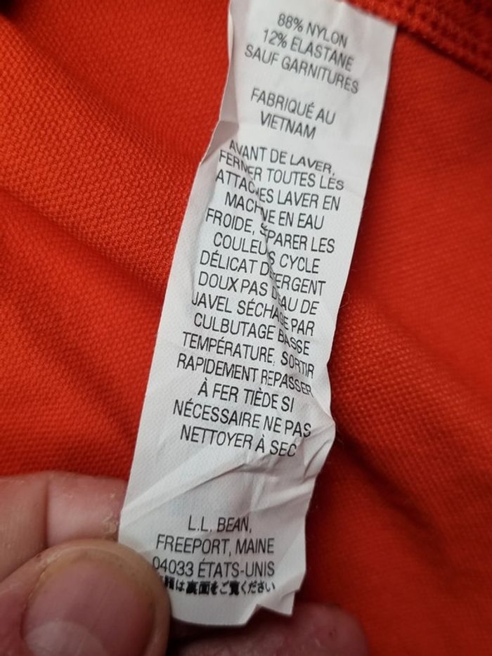 Imperméable à capuche L.L. Bean orange – Taille L Hommes (mesures en photos) - photo numéro 4