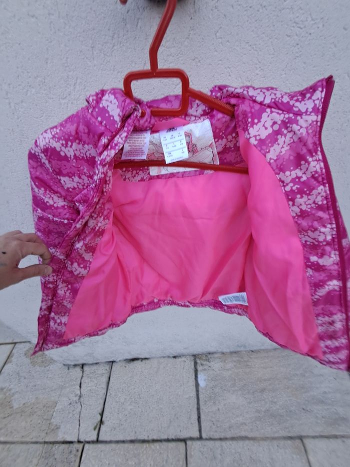 Doudoune imperméavle adidas rose 5/6ans avec capuche fille - photo numéro 6