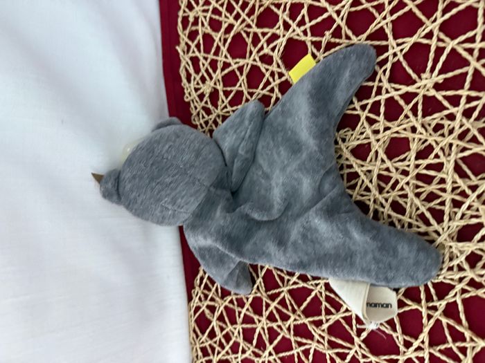 Doudou Plat/Mouchoir Tigre/Chat Gris Jaune Blanc Pois Noirs - Prémaman Orchestra - photo numéro 2