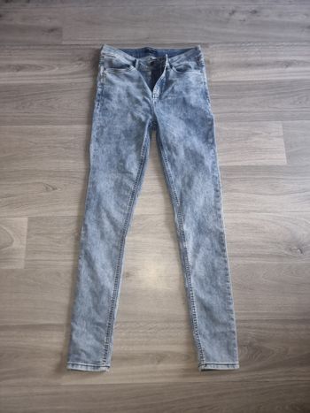 Jean skinny kiabi délavé  taille haute
