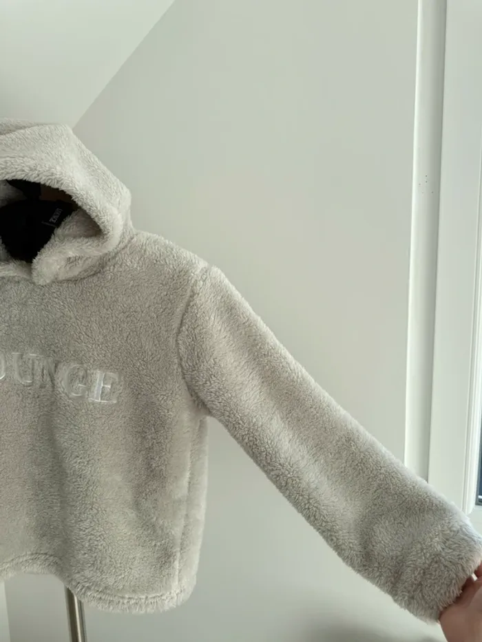 Pull sweat moumoute à capuche Lounge XS beige - photo numéro 7