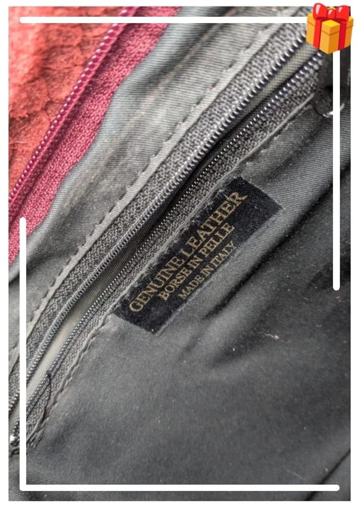 👜 Sac bordeaux en cuir véritable – Made in Italy 🇮🇹 - photo numéro 10