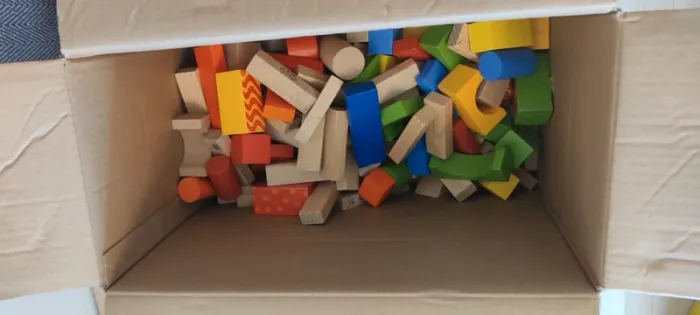 Lot jeu de construction en bois