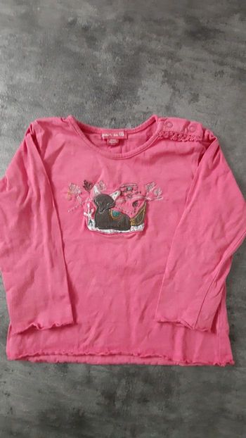 T-shirt manche longue fille 100% coton