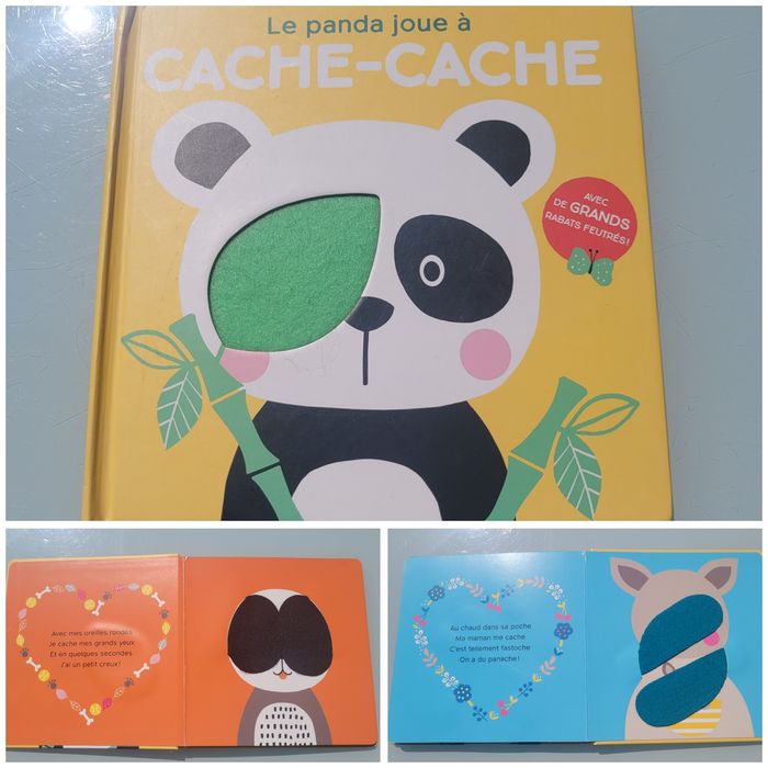 🐼 Le Panda joue à cache-cache 🐛 à rabats feutrine - photo numéro 1