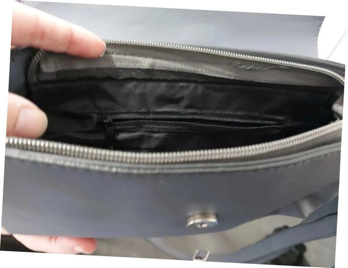 Sac à main / pochette gris souris - photo numéro 3