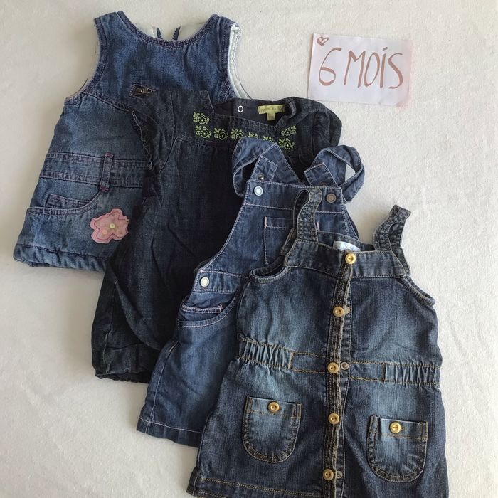 4 robes jean 6 mois
