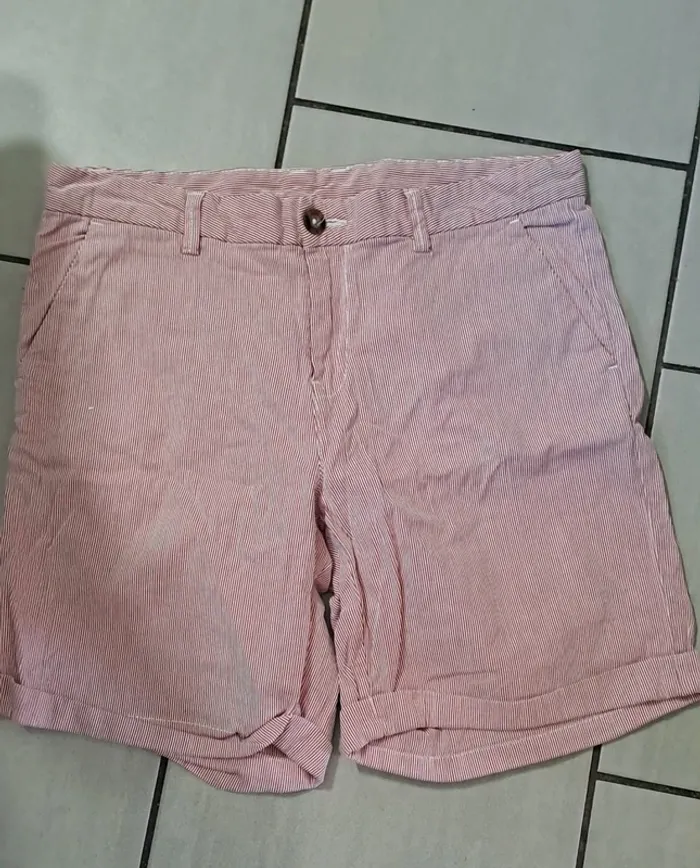 Short à rayures Femme