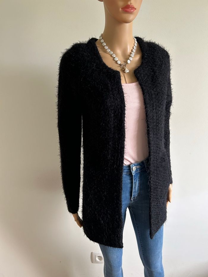 Cardigan noir tout doux Morgan taille XS excellent état - photo numéro 2