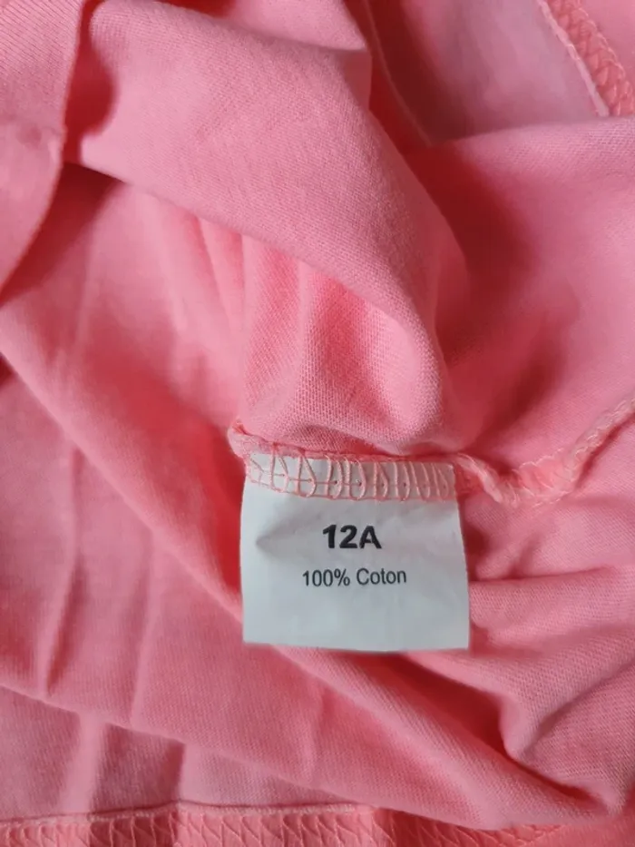 Débardeur rose avec écritures FPC taille 12 ans - photo numéro 4