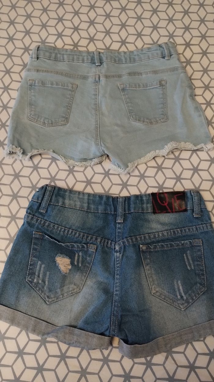 Lot de 2 shorts en jeans - photo numéro 5