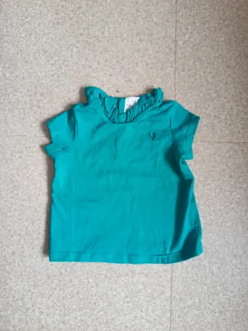 T-shirt manches courtes 6 mois avec un petit cœur