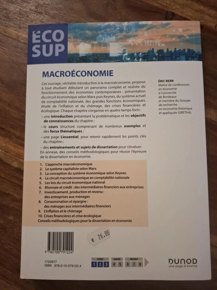 Macroéconomie - Eric Berr - Dunod - photo numéro 2