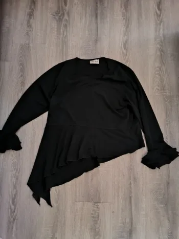 T-shirt asymétrique noir