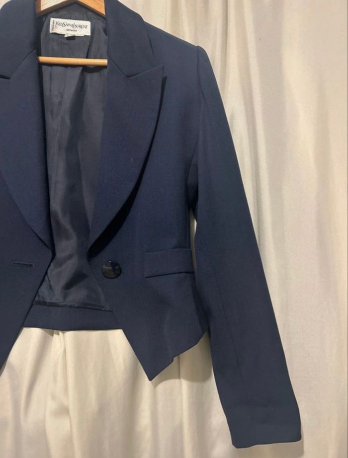 Veste tailleur bleu marine femme - photo numéro 2
