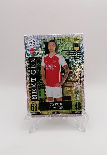 Carte Match Attax 2023-24 NEXT GEN Jakub Kiwior n°390 ARSENAL FC.