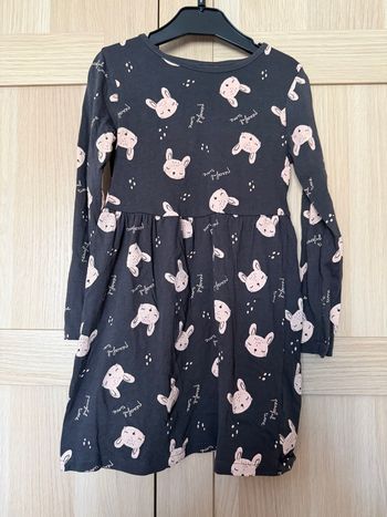 Robe grise lapins KIABI t.5ans