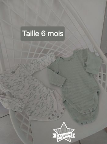 Lot de 2 bodies bébé manches longues
