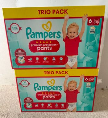 162 couches culottes Pampers premium taille 6