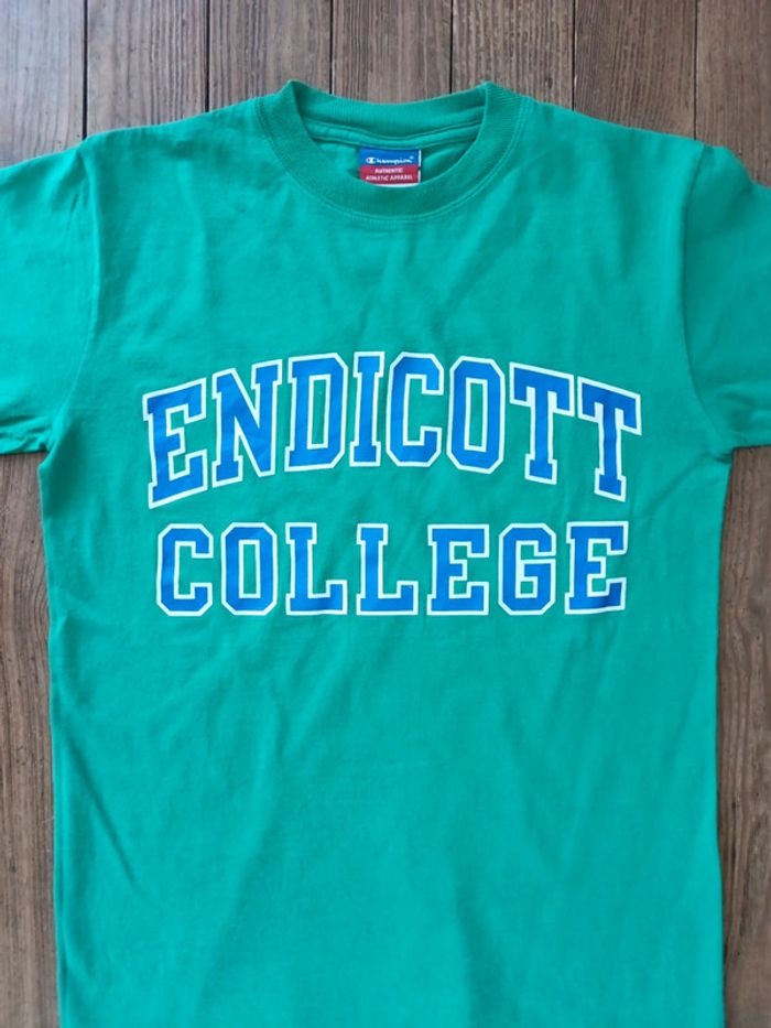 T-shirt vintage Champion USA 90s endicott collège S - photo numéro 2