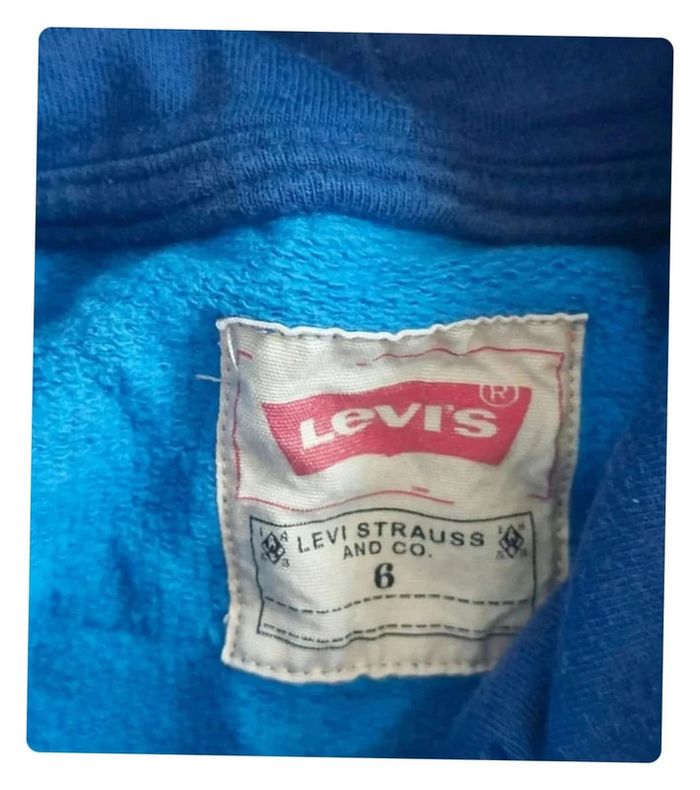Sweat à capuche Levi's bleu - confort et style streetwear, en bon état, taille 6 ans - photo numéro 2