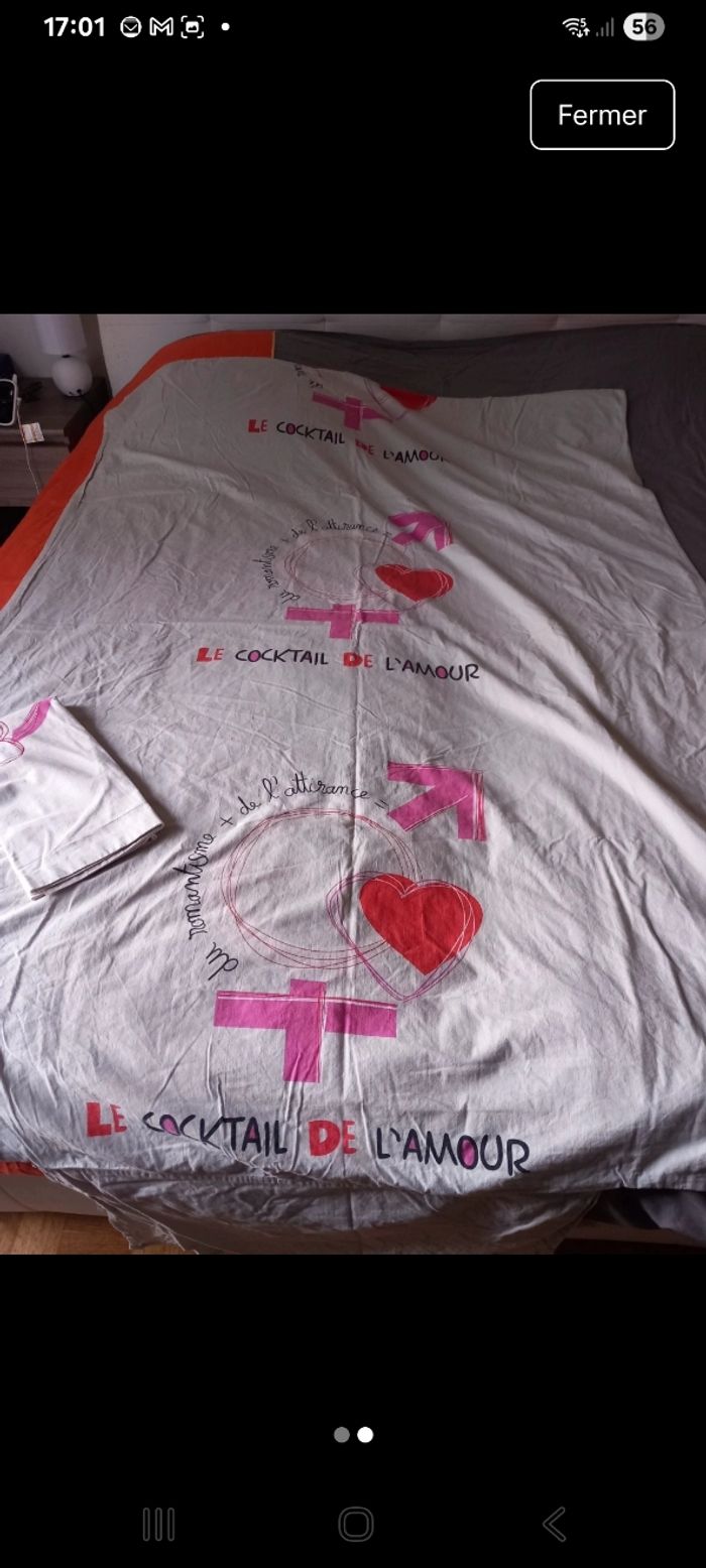 Parure de lits 1 personnes 140x200