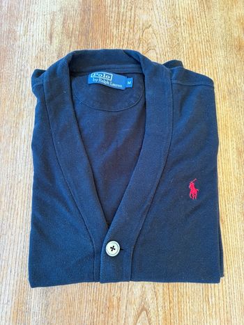 Gilet homme Polo Ralph Lauren noir taille M - cardigan - coton