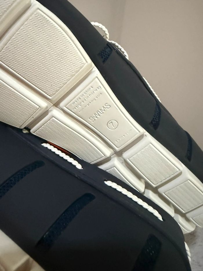 Swims - Mocassins, Bleu marine, blanche, Taille 40 - photo numéro 8