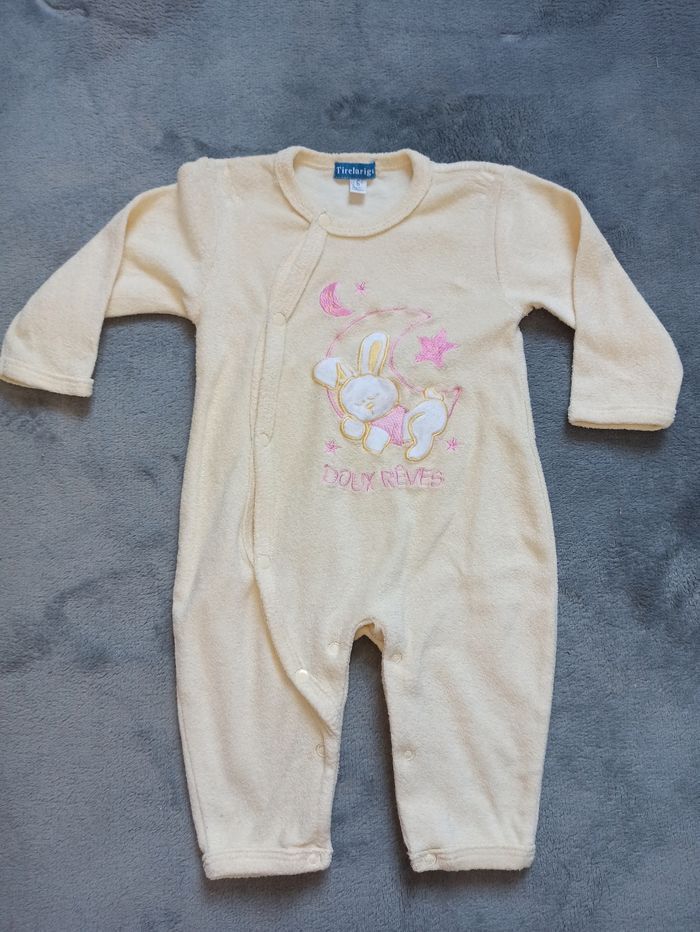 Grenouillère éponge 6 mois sans pied