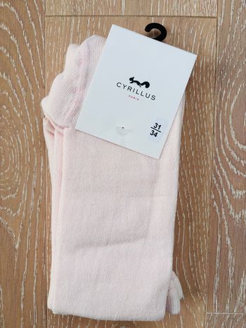 Collants fille Cyrillus pointure 31/34 rose neuf étiquette
