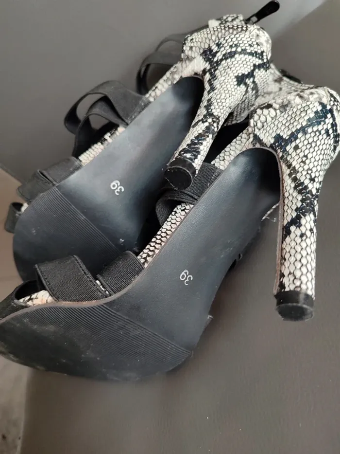 Chaussures de danse latine imprimée serpent - photo numéro 6